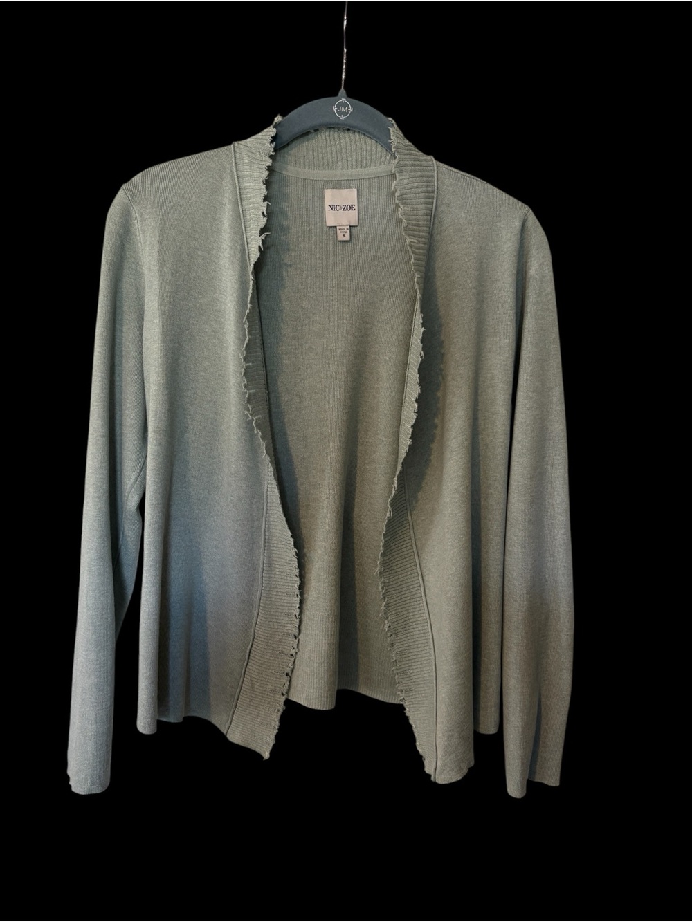 NIC+ZOE Sage Green Open-Front Lightweight Cardigan